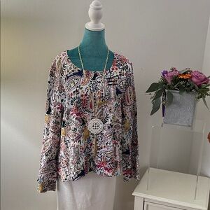 Shana Multicolor Paisley Blouse